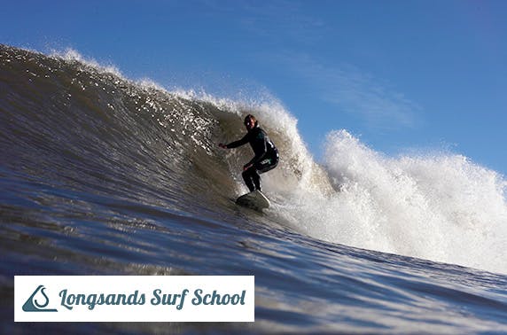 Longsands beach surf lesson