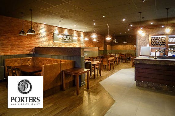 Porters burgers – from £4.50pp