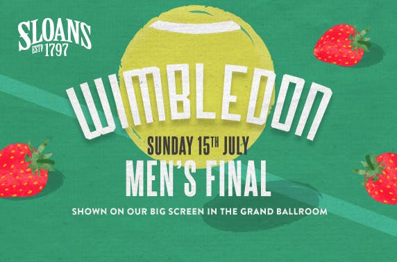 Wimbledon men’s final at Sloans