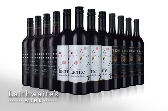 12 bottles of red wine & 1 mystery bottle