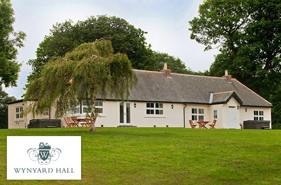 4* Wynyard Hall hot tub cottage stay - £49pp