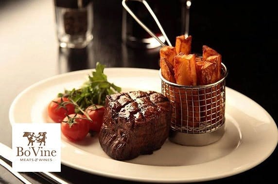 Bo'Vine steak & fizz, Byres Road