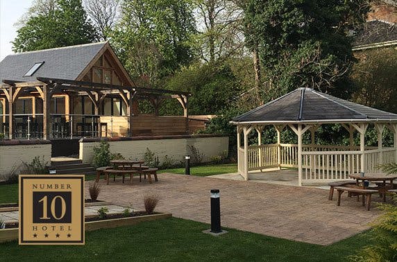 Outdoor dining at 4* Number 10 Hotel