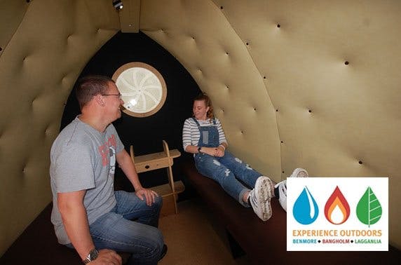 Camping pod stay, Cairngorms National Park