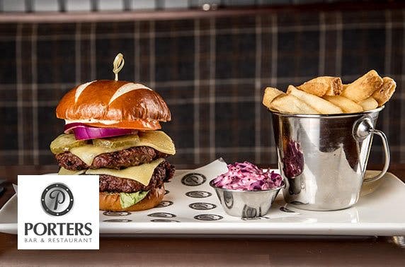 Porters burgers – from £4.50pp