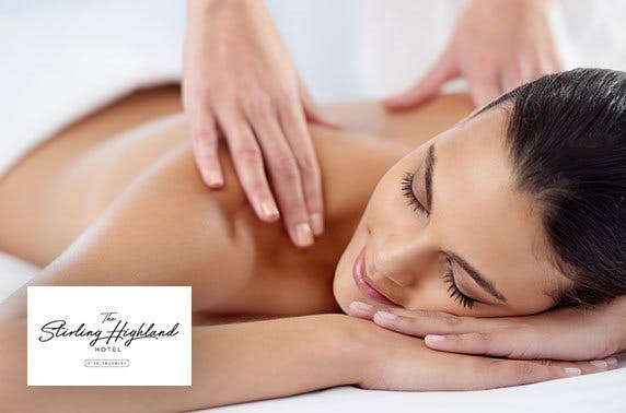 Luxury spa day, 4* The Stirling Highland Hotel
