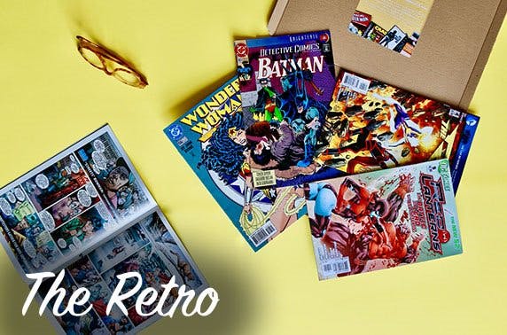 The Retro vinyl or comics subscription box