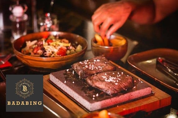 Badabing hot stone steaks