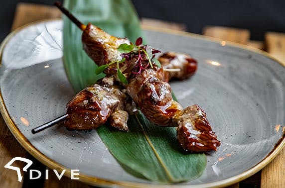 Sushi platter & drinks at Dive NQ