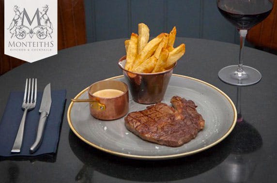Monteiths steak & wine