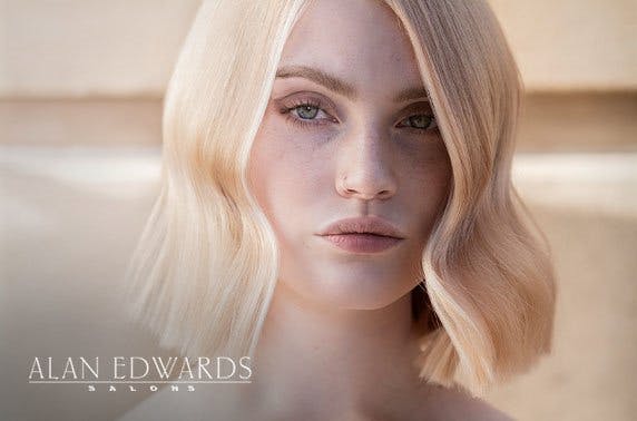 Award-winning Alan Edwards cut, blow dry & colour
