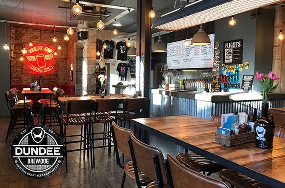 BrewDog Dundee gin flights & cheeseboard